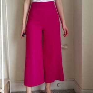 Zara fushia culotte cropped pants